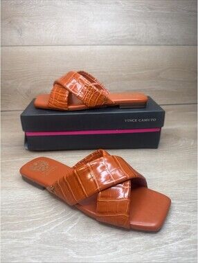 VINCE CAMUTO Adisey Cross-Band Sandal Sunset Color Size 9 M